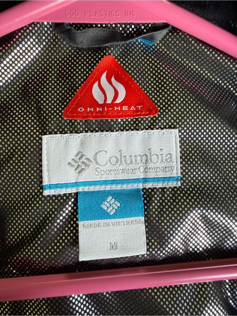 Columbia youth unisex puffer rain coat jacket size medium. Black with red trim - Picture 3 of 6